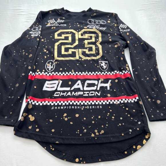 King Black Champion Racing Series #23 Long Sleeve Tee Graphic Jersey Womens XL - Picture 4 of 11